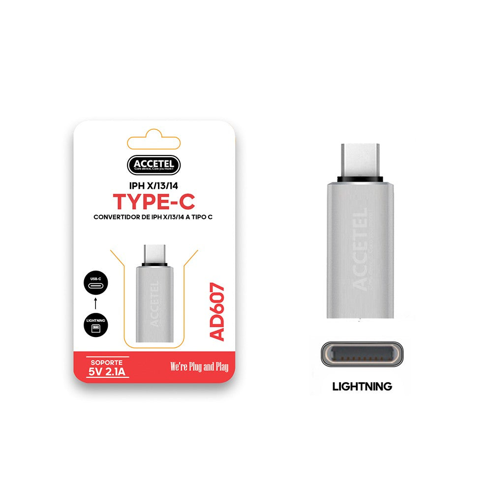 Adaptador Lightning para Tipo-C - Prata