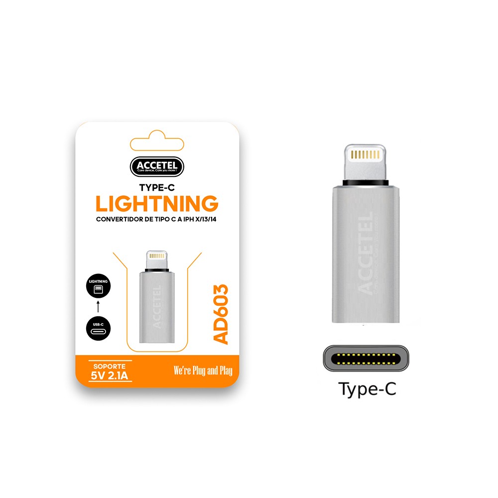 Adaptador Tipo-C para Lightning - Prata