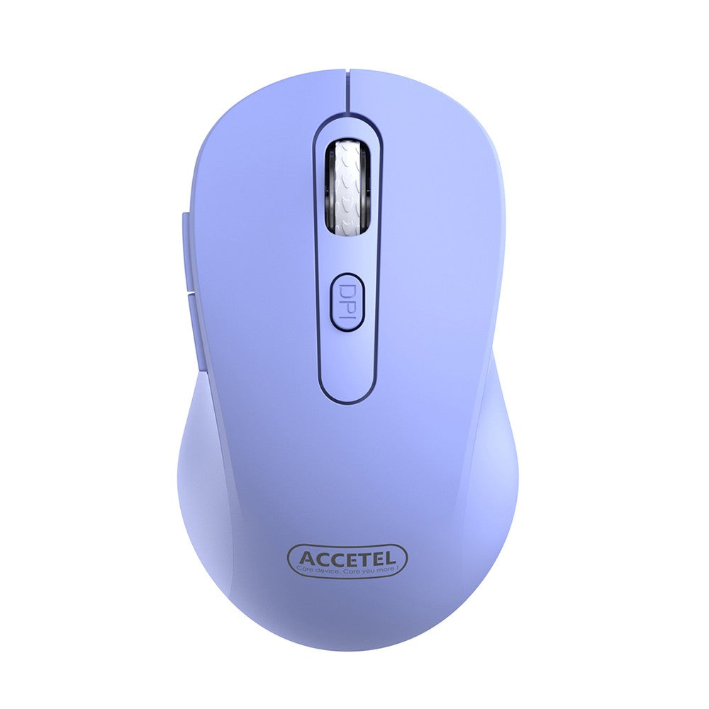 Mouse Sem Fio 2.4GHZ 800/1200/1600 DPI 6 Botões - Roxo