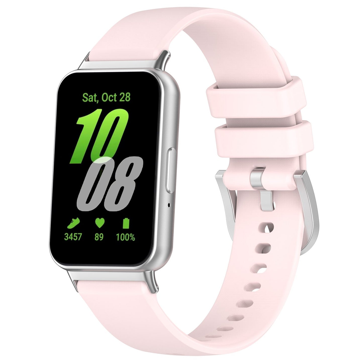Correia de Silicone Samsung Galaxy Fit 3 - Rosa Claro