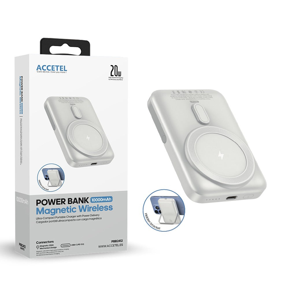 Magsafe Bateria Externa Sem Fio de Carregamento Rápido 10000mAh 20W PD 3.0 - Branco - Default Title
