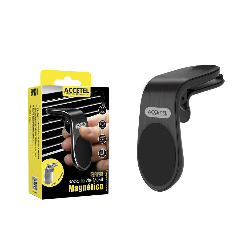Suporte de Telefone para Carro Saída de Ar com Suporte Magnético - Preto
