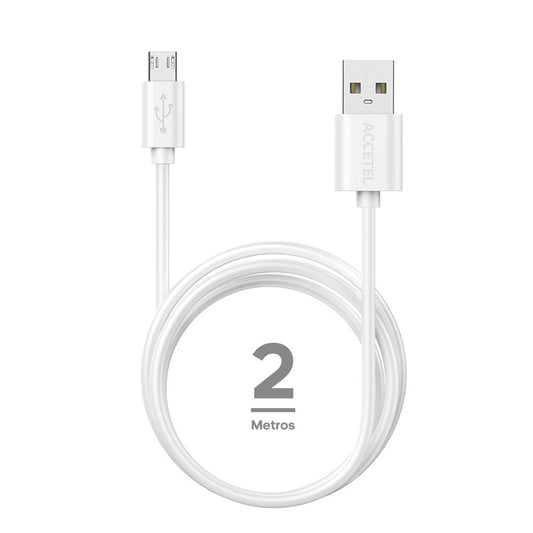 Cabo de Dados 2.1A - Micro USB (2M) Branco - Default Title
