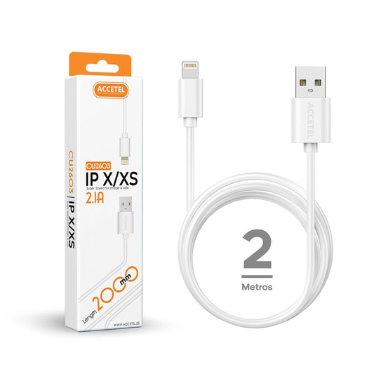 Cabo de Dados 2.1A - Lightning (2M) Branco