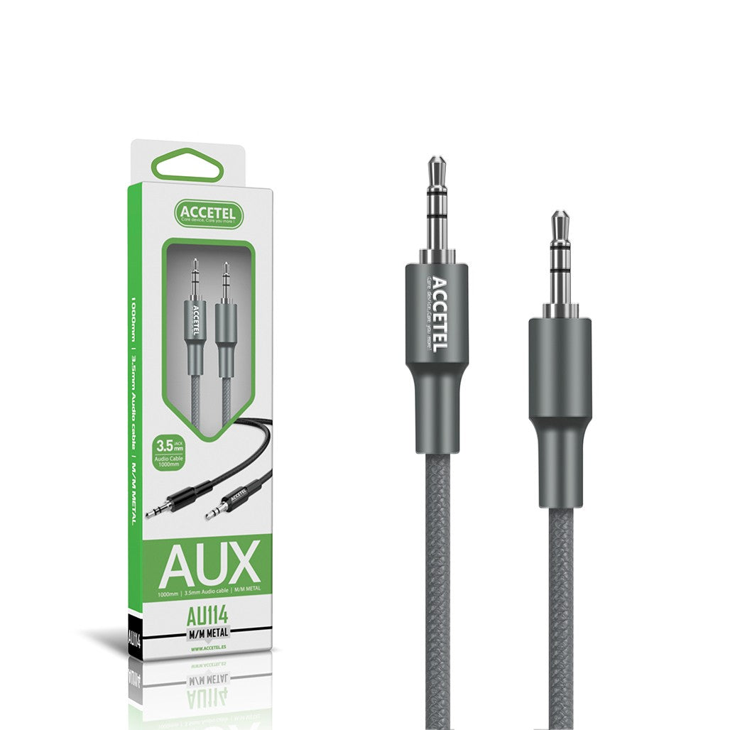Cabo de Áudio com Conector 3.5mm M/M - Cinza