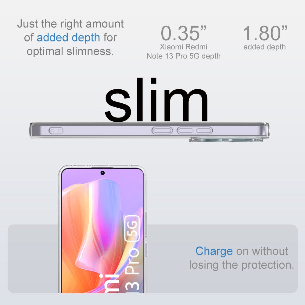 Silicone Transparente 2.0 TPU - Xiaomi Redmi Note 13 Pro 5G (Proteção de Lente)