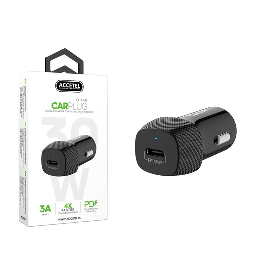 Carregador de carro com carregamento rápido USB-C PD 30W