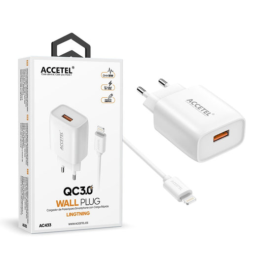 Carregador de Parede QC3.0 18W - Cabo Lightning
