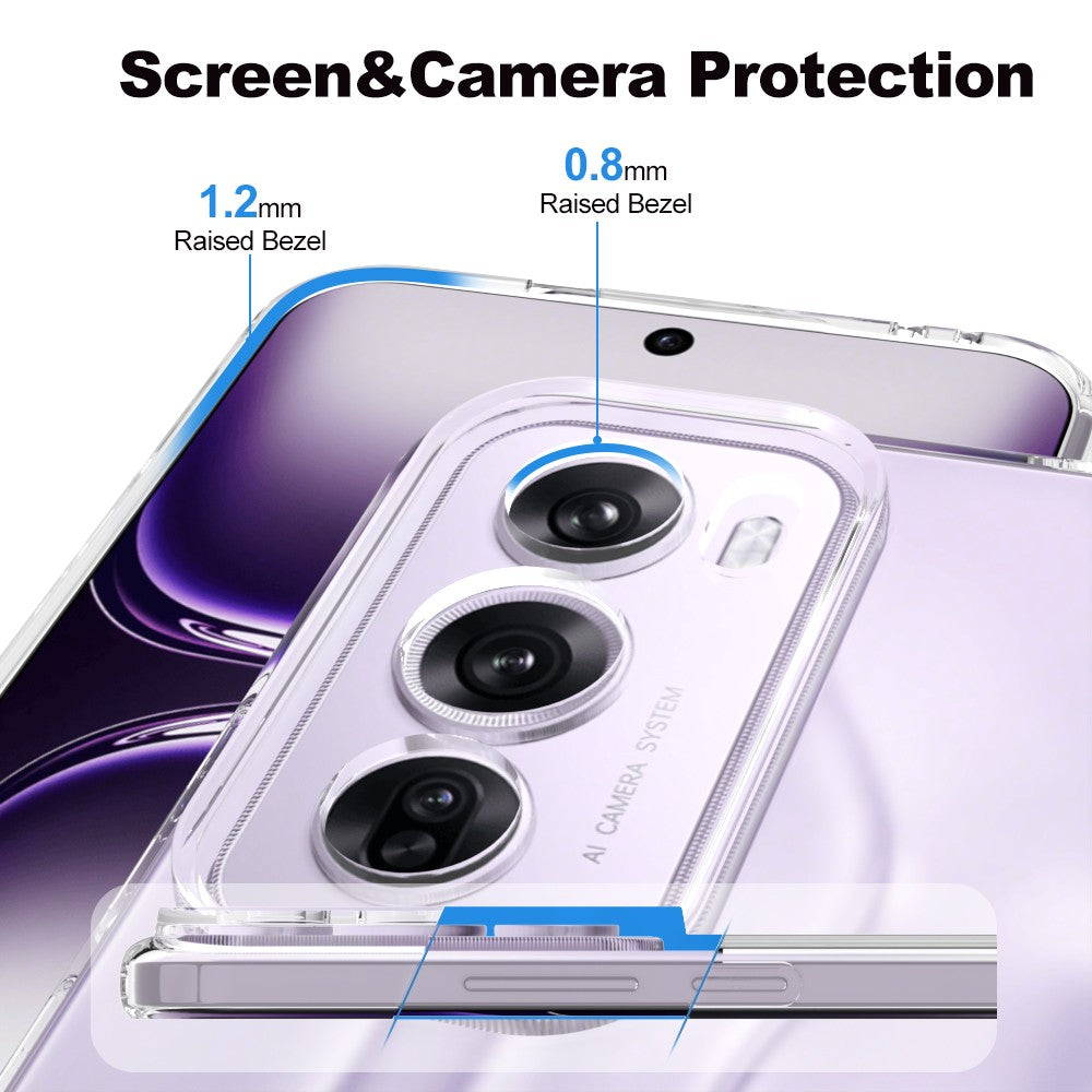 Silicone Transparente 2.0 TPU - Oppo Reno12 Pro 5G (Proteção de Lente)