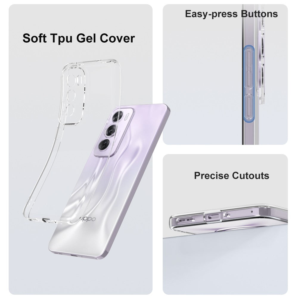 Silicone Transparente 2.0 TPU - Oppo Reno12 Pro 5G (Proteção de Lente)