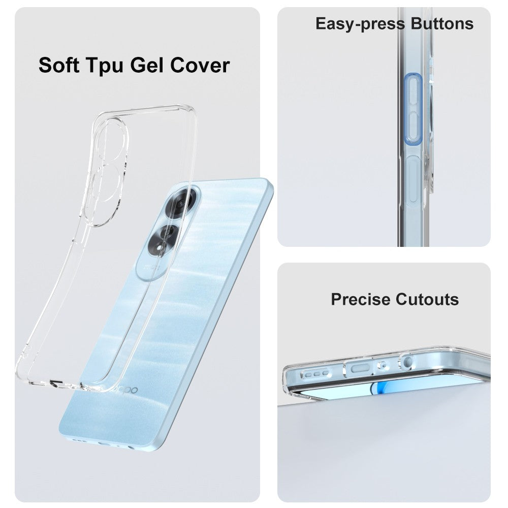 Silicone Transparente 2.0 TPU - Oppo A60 (Proteção de Lente)