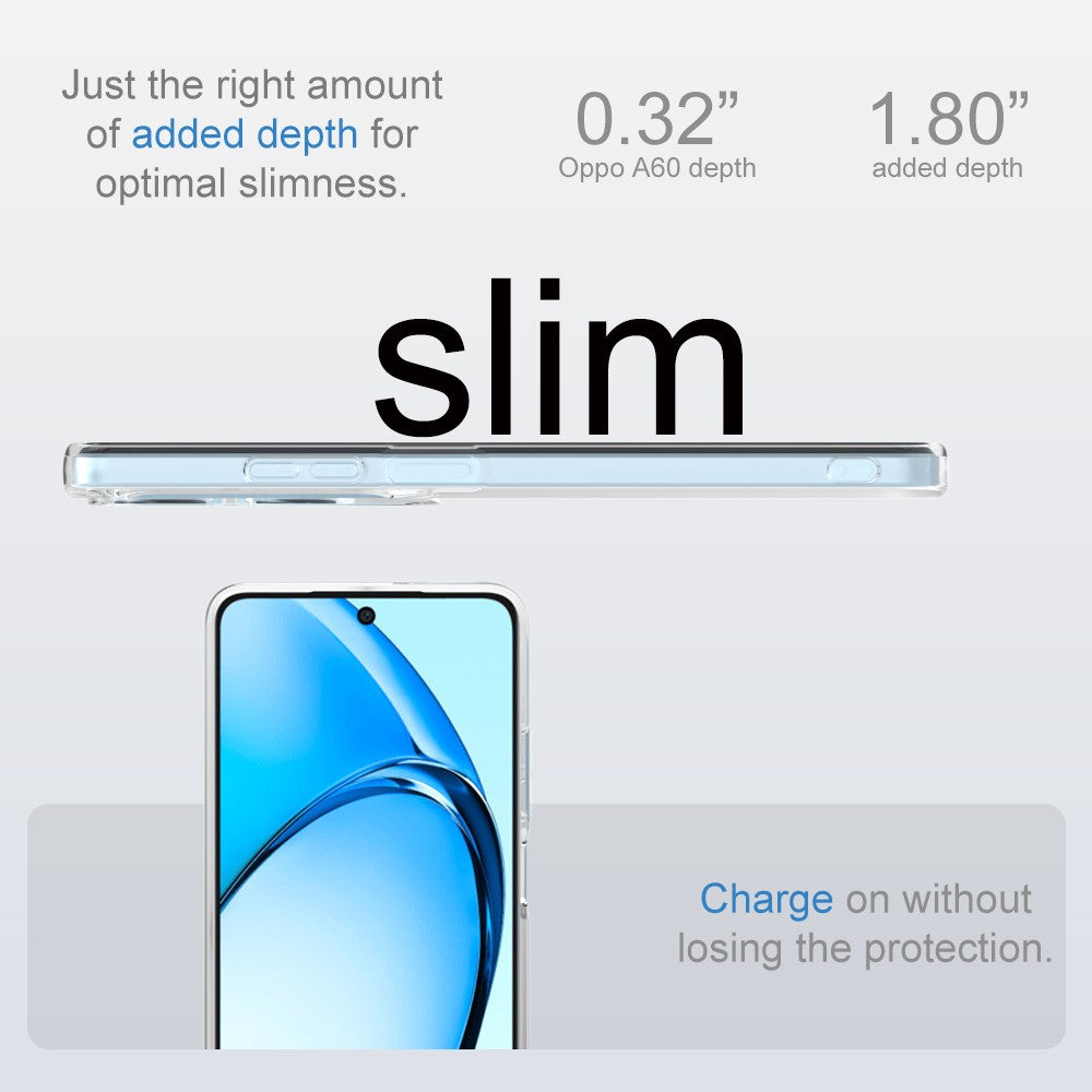 Silicone Transparente 2.0 TPU - Oppo A60 (Proteção de Lente)