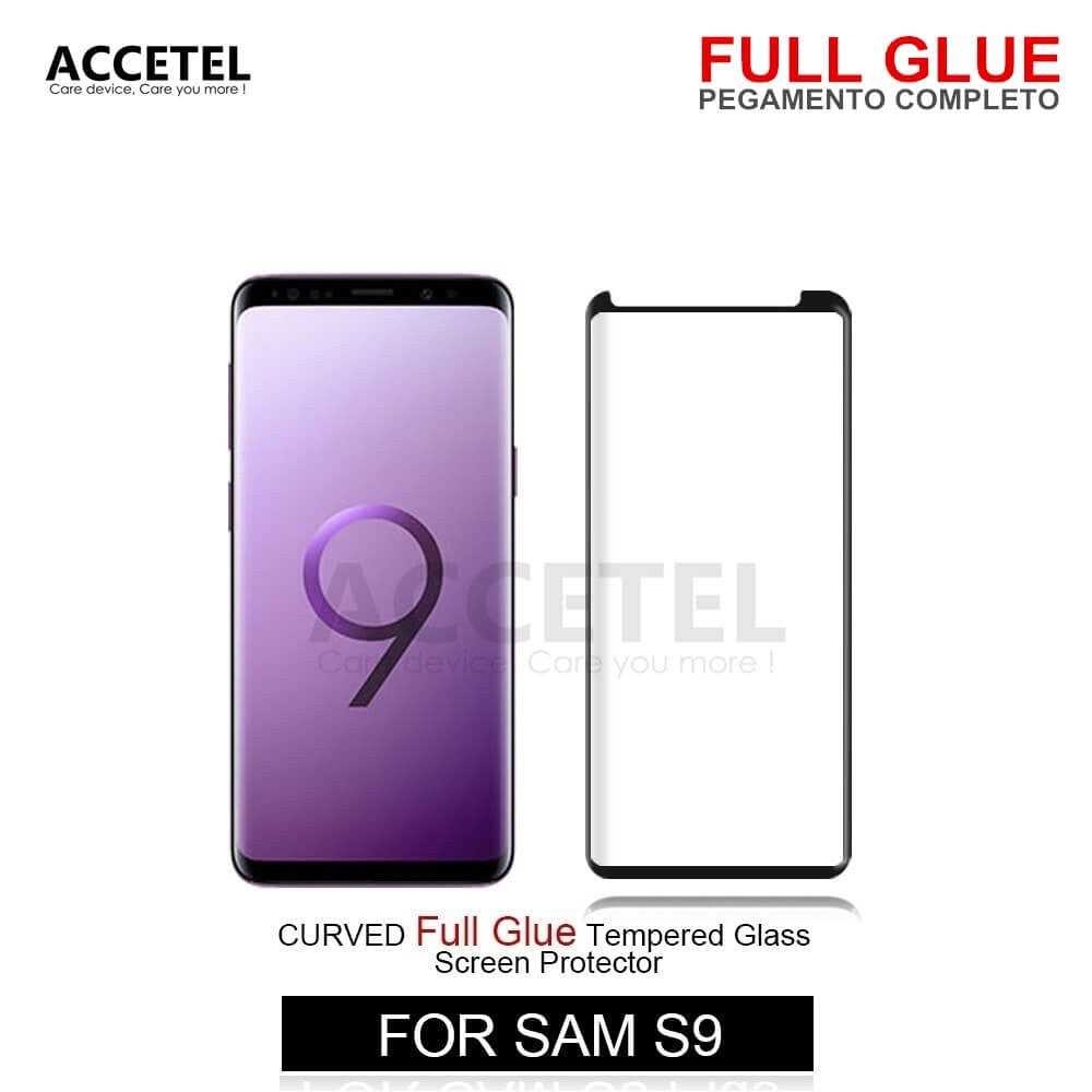 Película de Vidro Curvo Full Glue - Samsung Galaxy S9 Preto