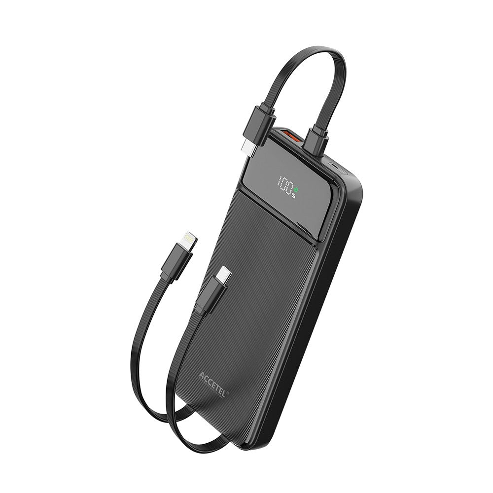Bateria Externa de Carregamento Rápido 10000mAh 22.5W PD+QC3.0 - Preto