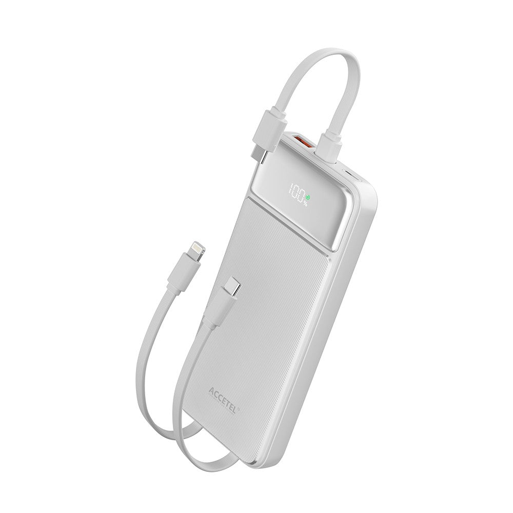 Bateria Externa de Carregamento Rápido 10000mAh 22.5W PD+QC3.0 - Branca