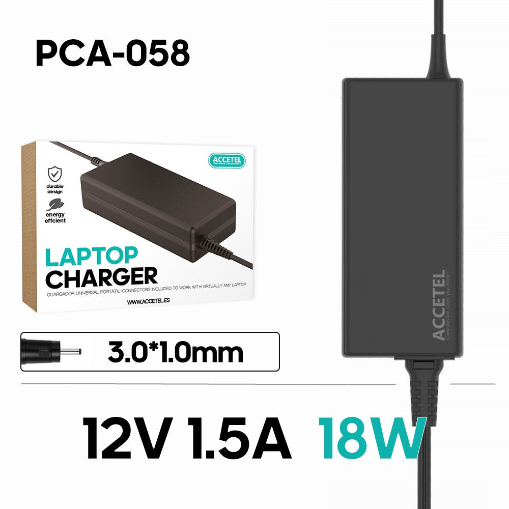 PCA-058 Carregador Portátil Acer 12V 1.5A 3.0*1.0mm 18W - Default Title