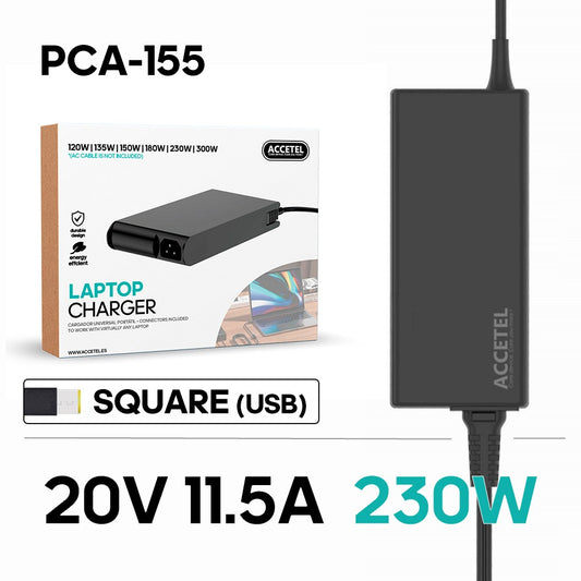 Carregador Portátil Lenovo 20V 11.5A SQUARE (USB) 230W