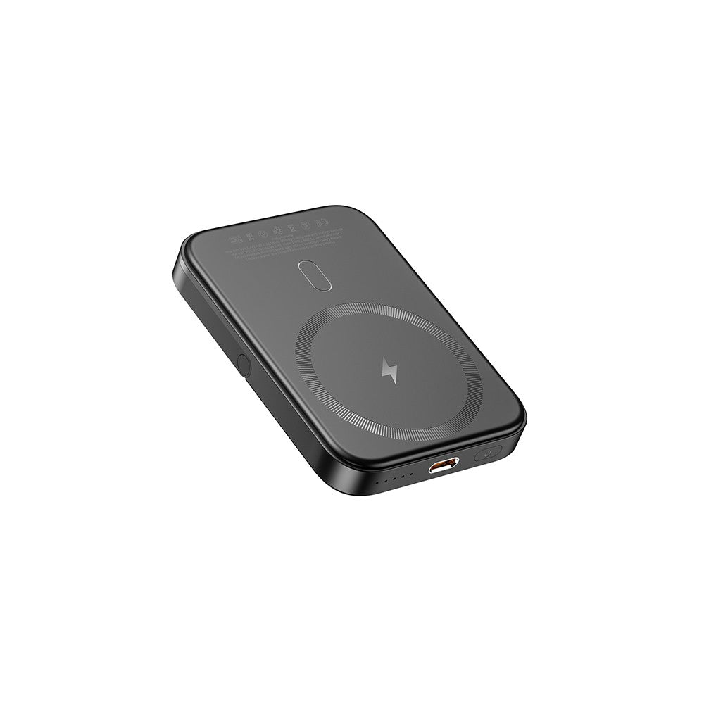 Magsafe Bateria Externa Sem Fio de Carregamento Rápido 5000mAh 20W PD 3.0 - Preto