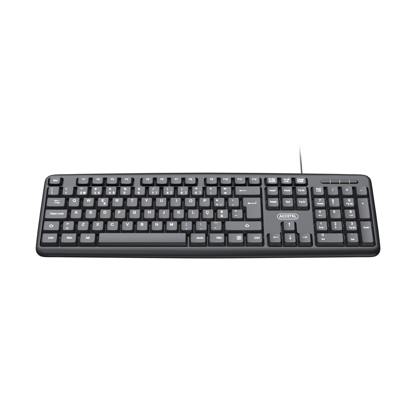 Teclado de Escritório Conector USB - Preto (Português)