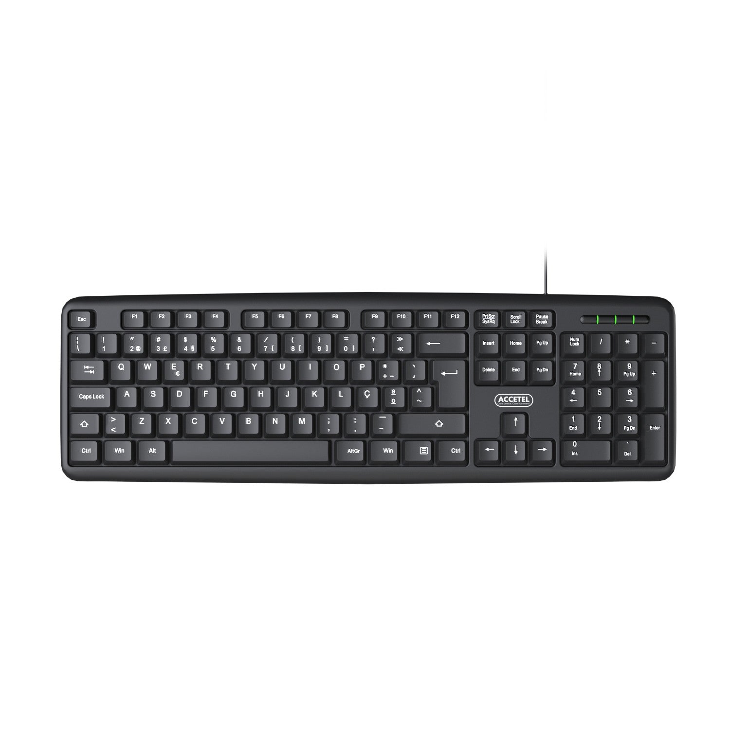 Teclado de Escritório Conector USB - Preto (Português)