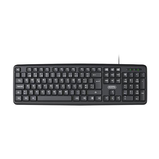 Teclado de Escritório Conector USB - Preto (Português)