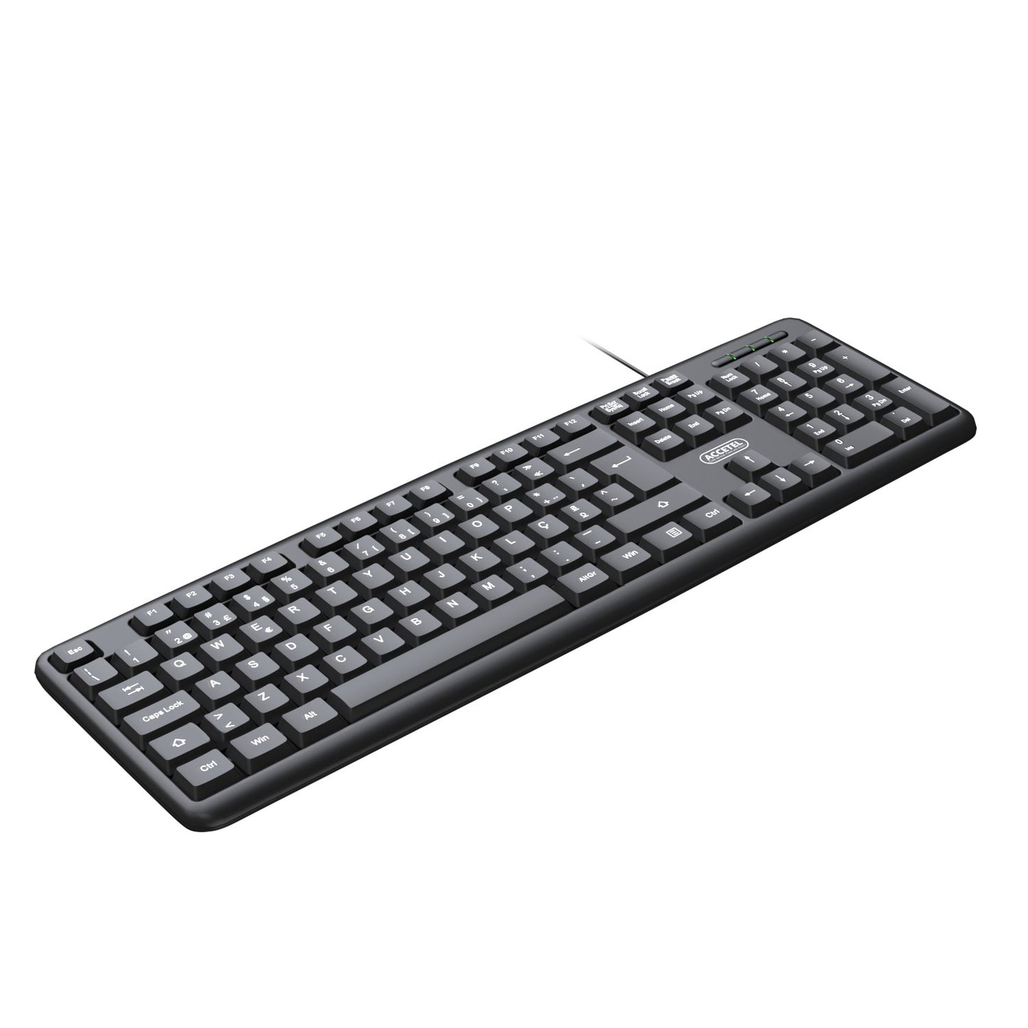 Teclado de Escritório Conector USB - Preto (Português)