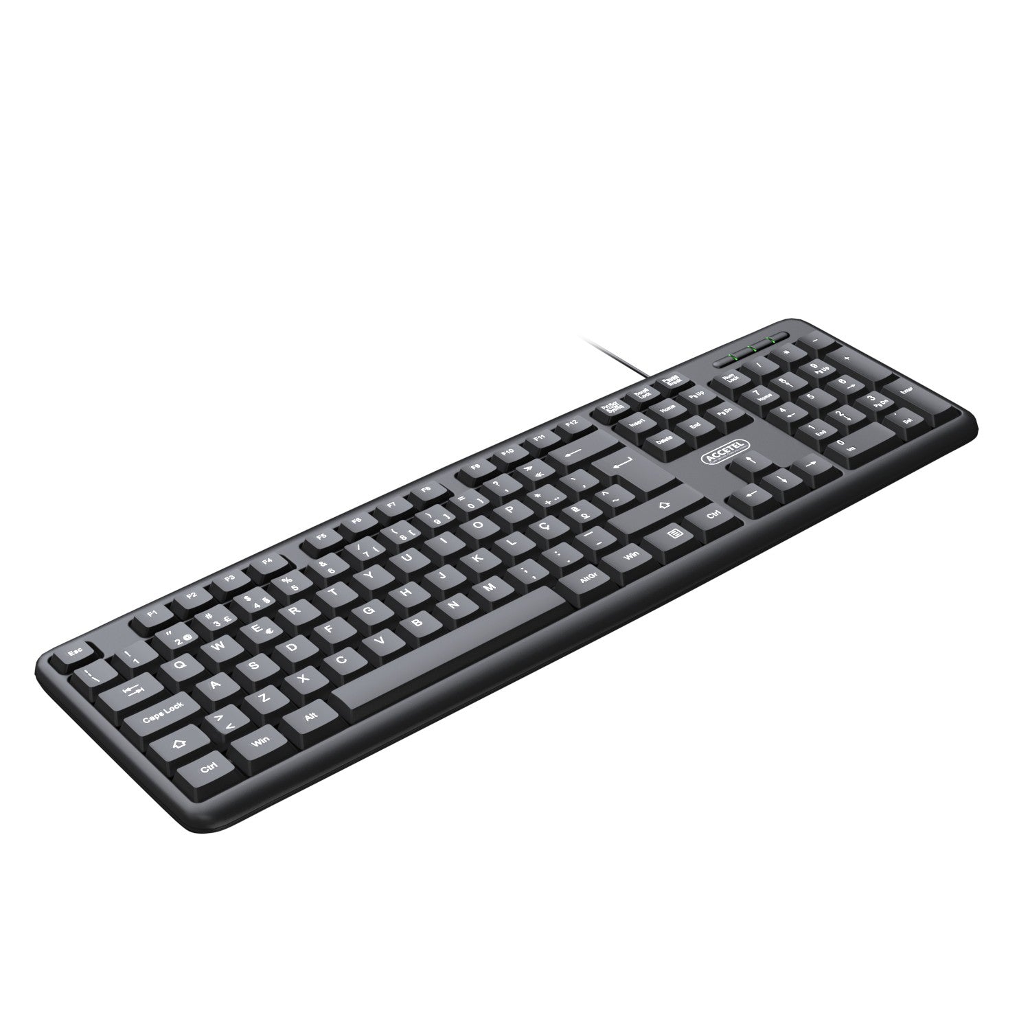Teclado de Escritório Conector USB - Preto (Português)