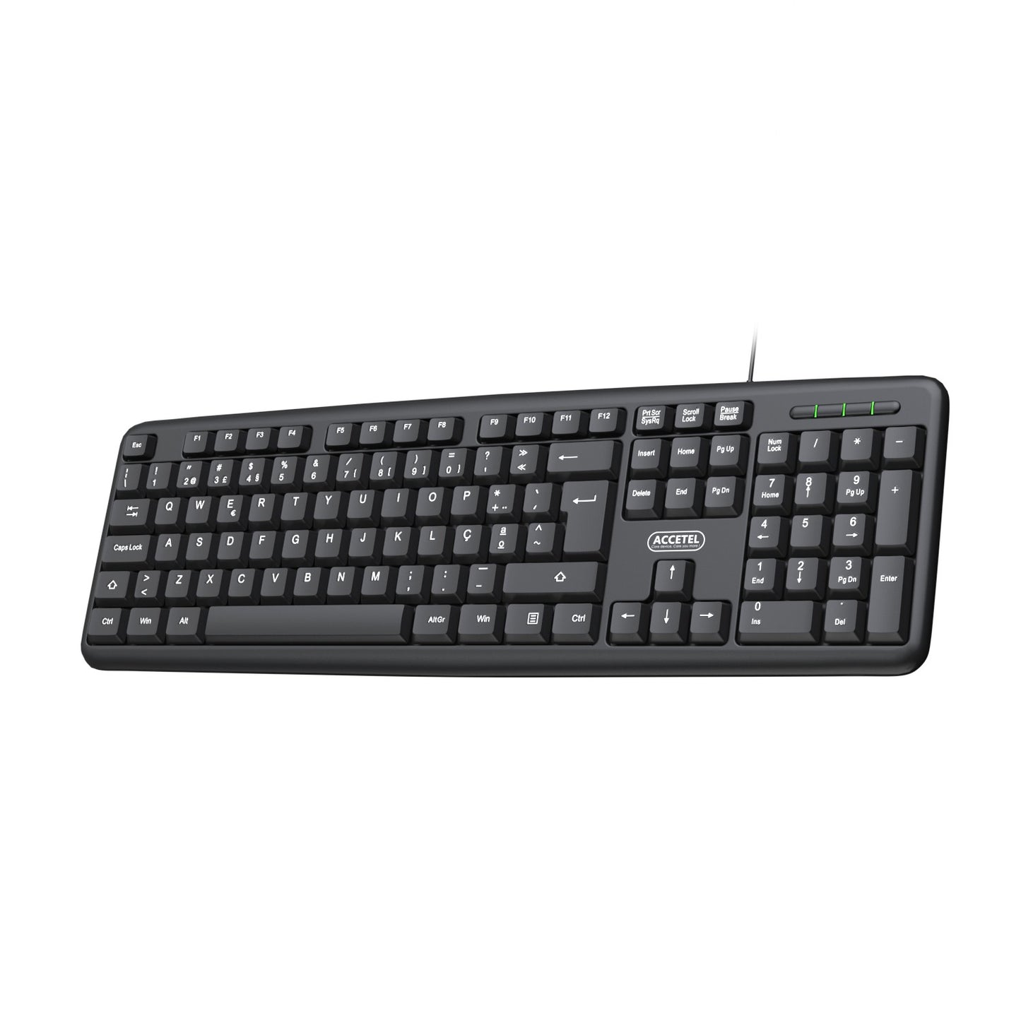 Teclado de Escritório Conector USB - Preto (Português)