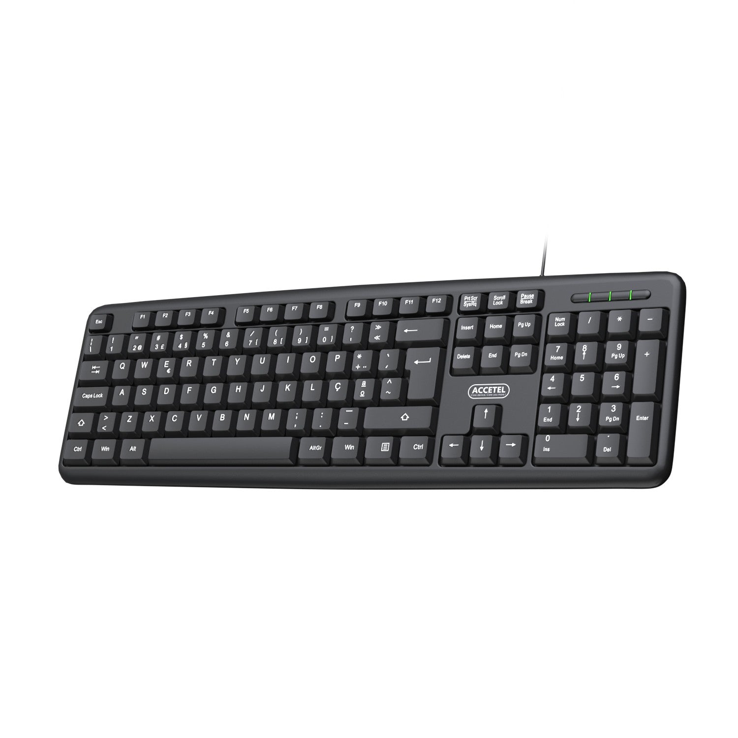 Teclado de Escritório Conector USB - Preto (Português)