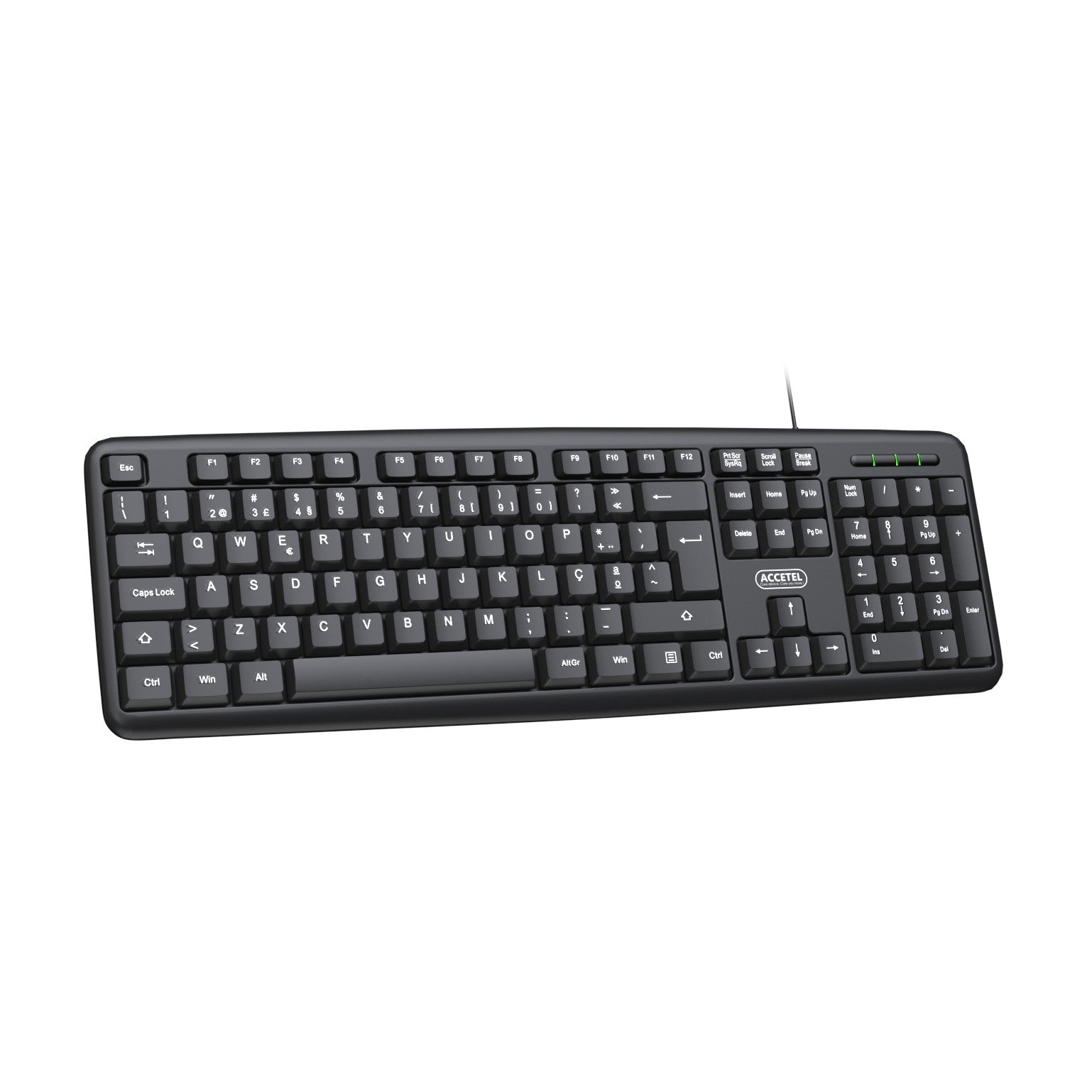 Teclado de Escritório Conector USB - Preto (Português) - Default Title