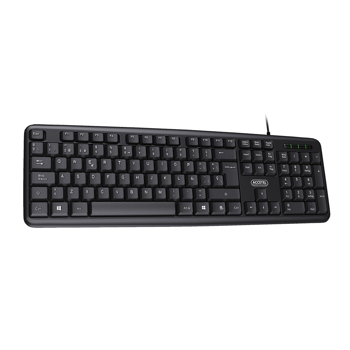 Teclado de Escritório Conector USB - Preto (Espanhol)