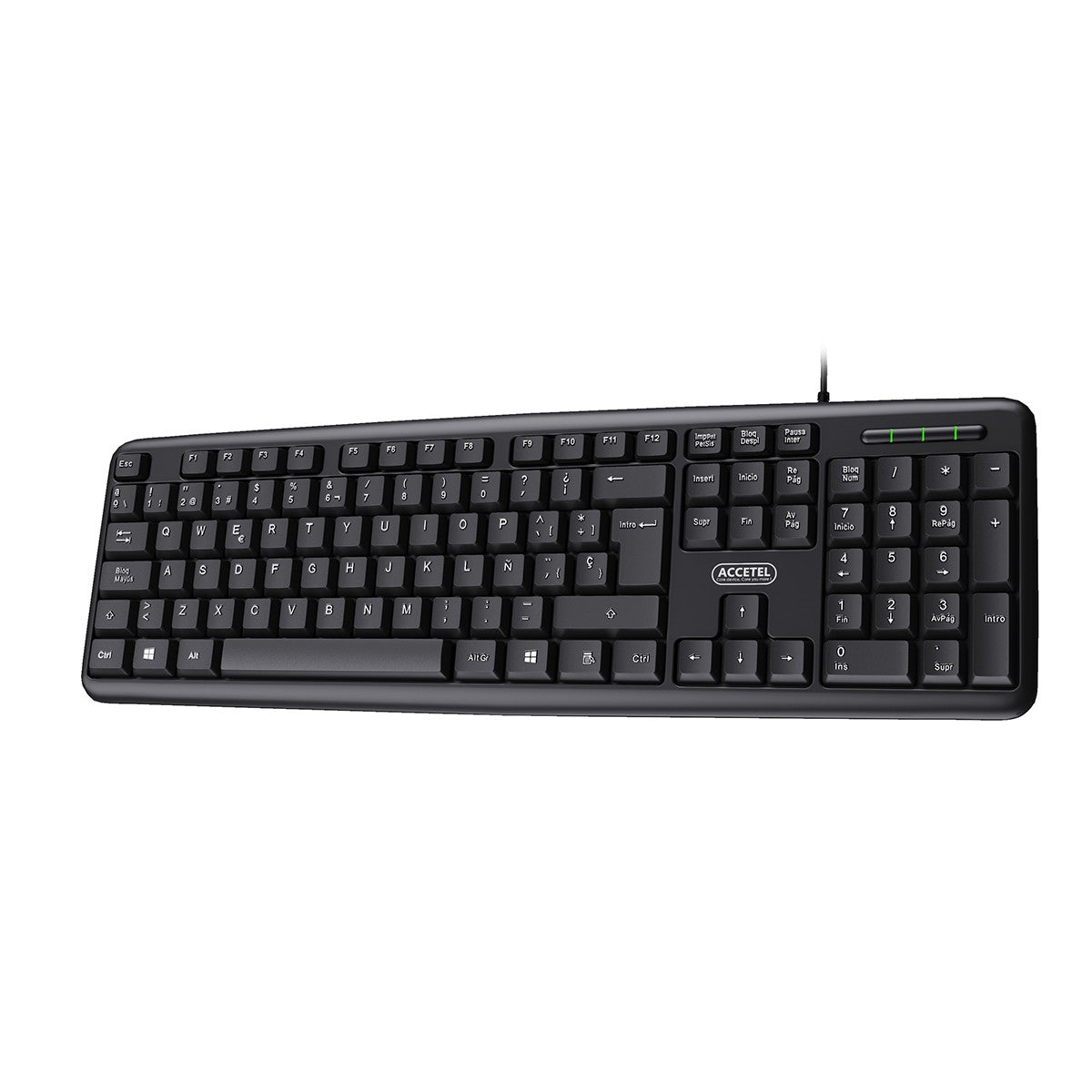 Teclado de Escritório Conector USB - Preto (Espanhol)