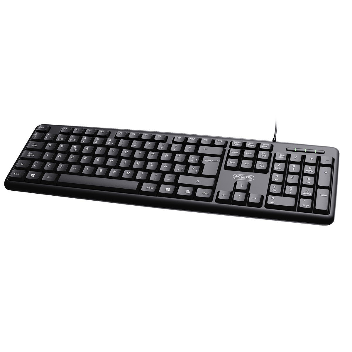 Teclado de Escritório Conector USB - Preto (Espanhol)