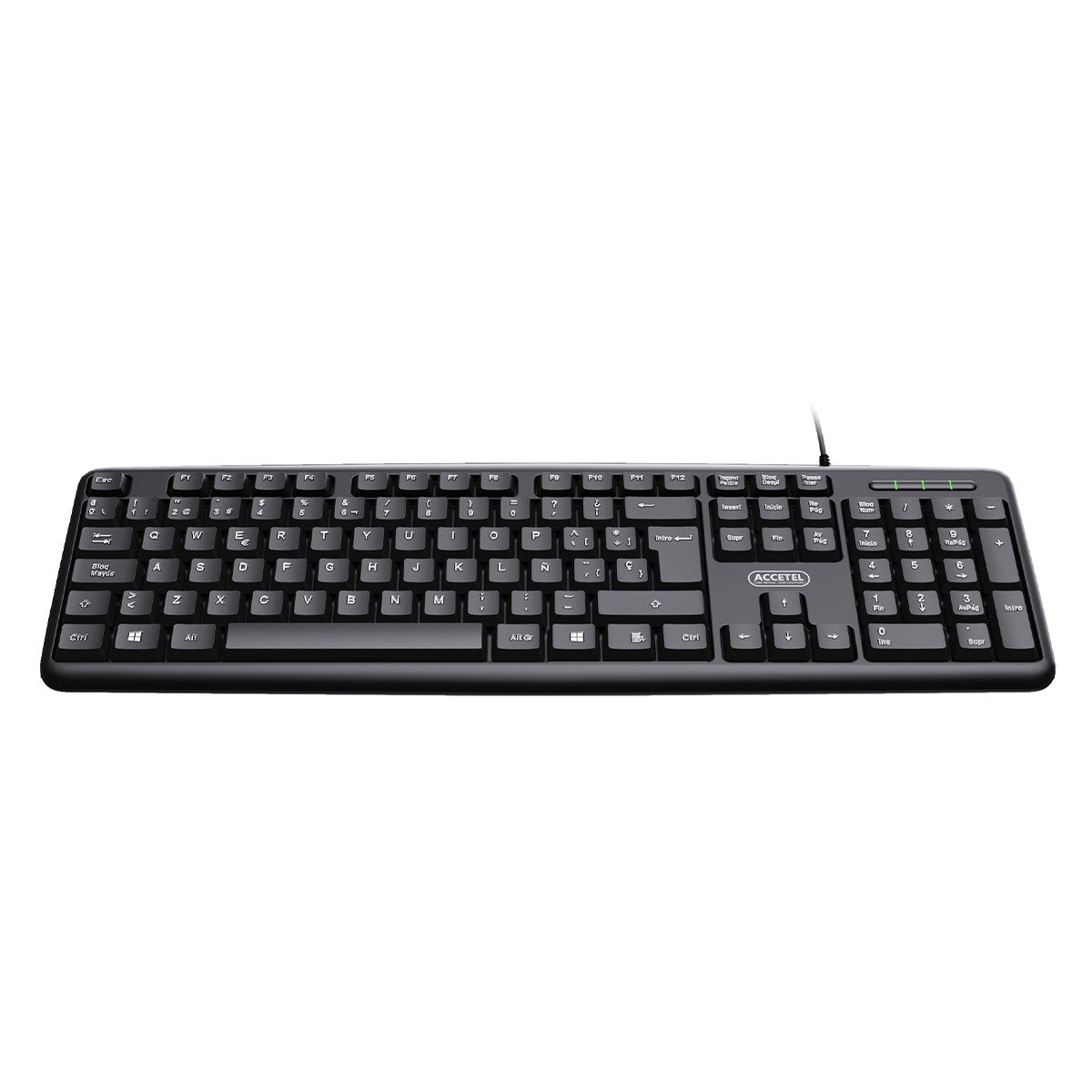 Teclado de Escritório Conector USB - Preto (Espanhol)