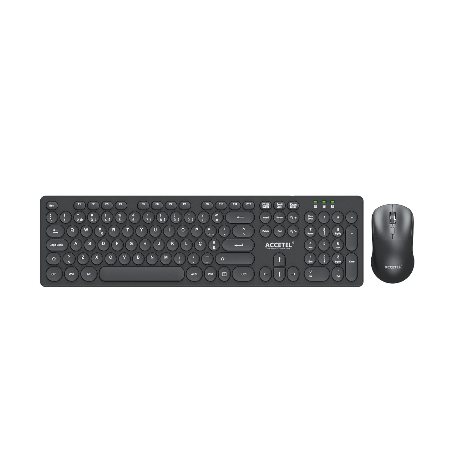 Combo de Teclado e Mouse Sem Fio - Preto (Português)