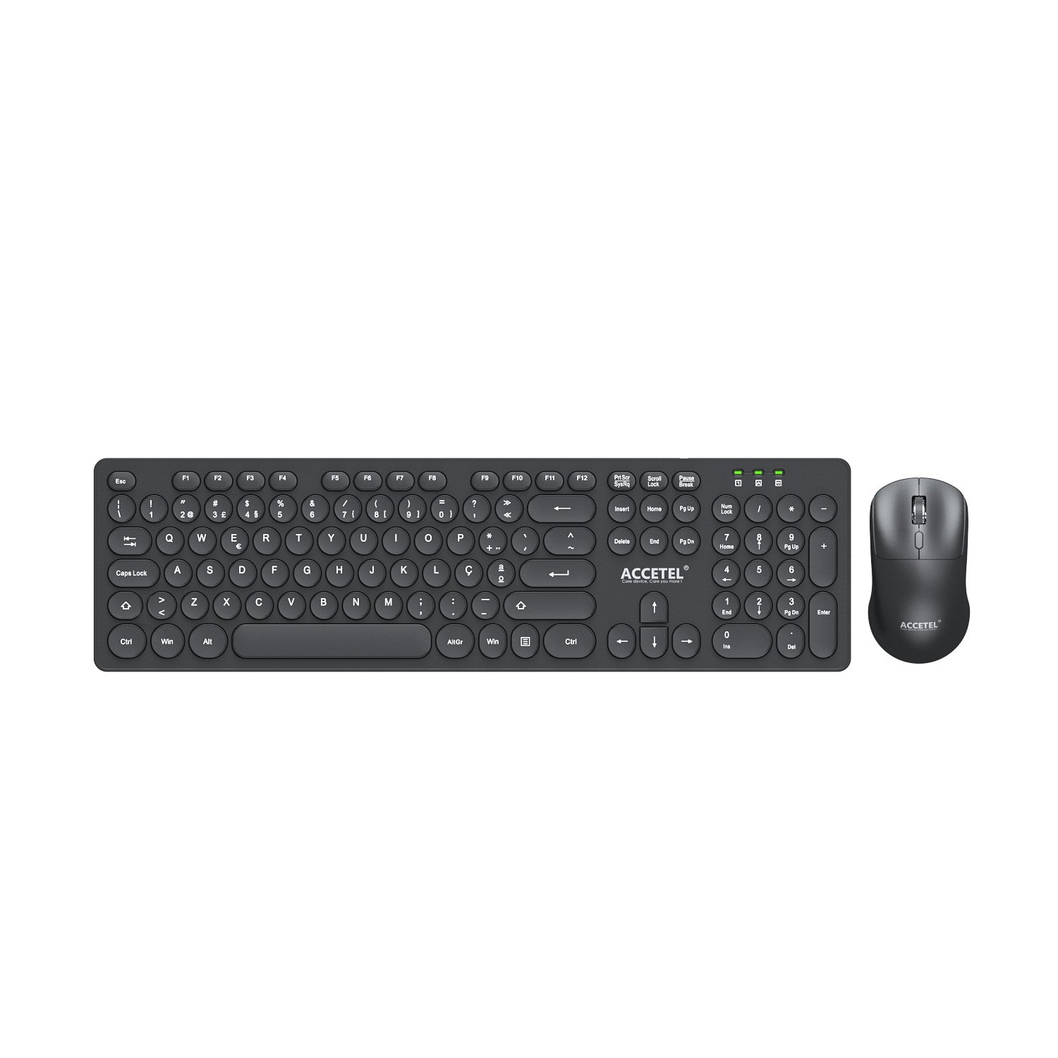 Combo de Teclado e Mouse Sem Fio - Preto (Português)