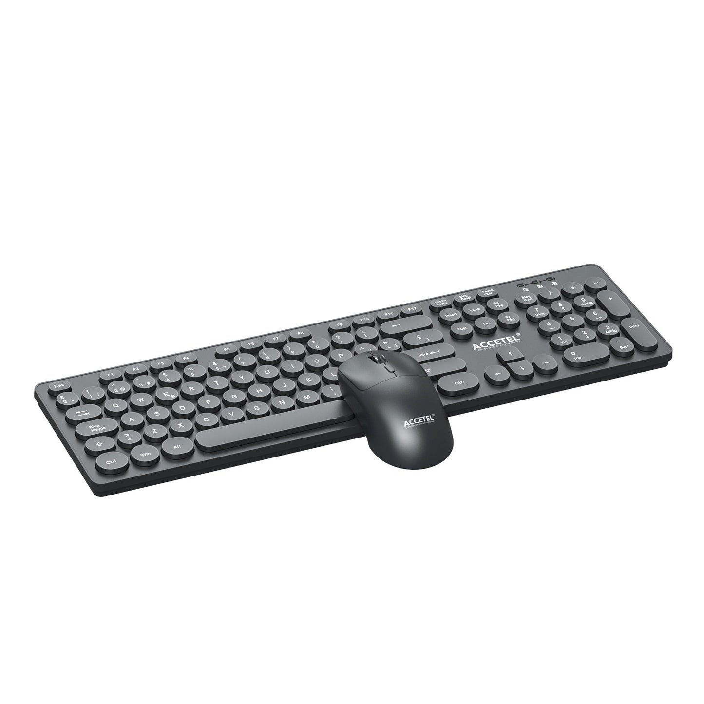 Combo de Teclado e Mouse Sem Fio - Preto (Espanhol)