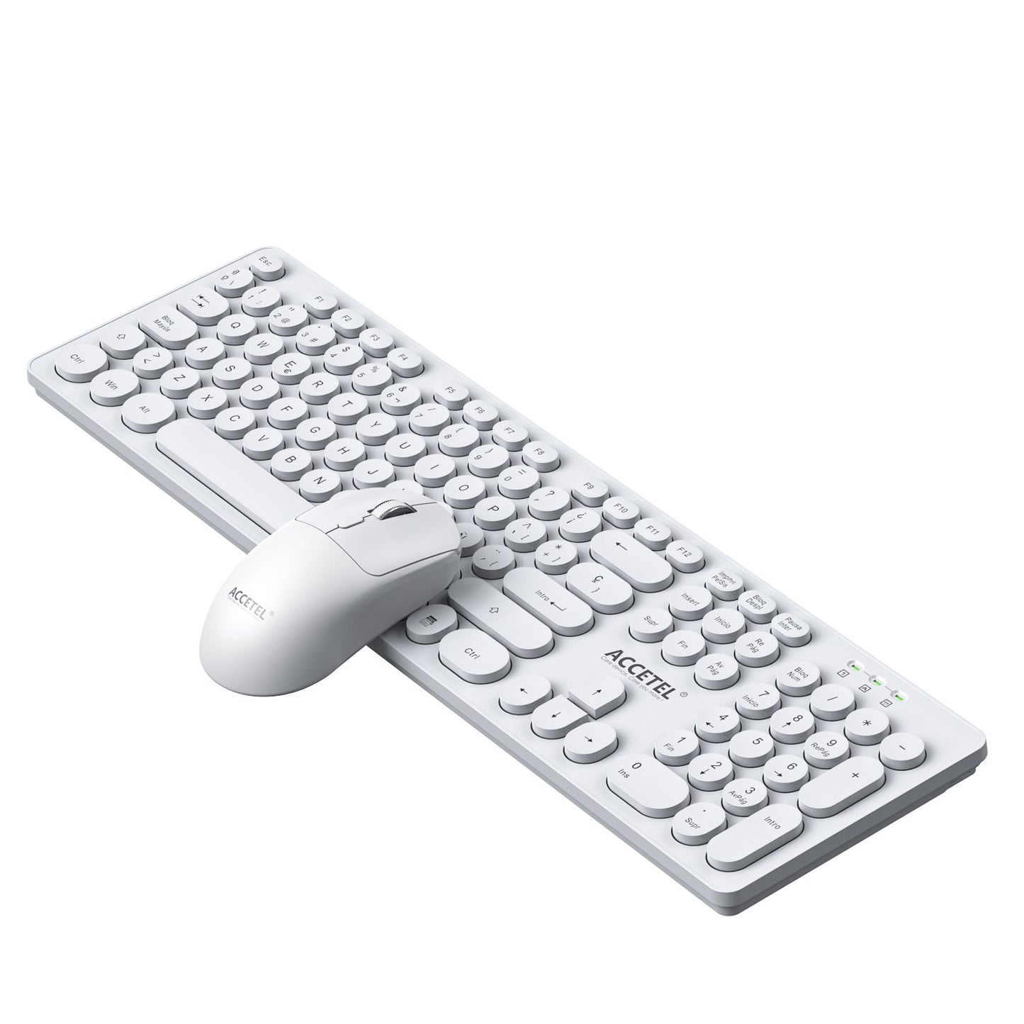 Combo de Teclado e Mouse Sem Fio - Branco (Espanhol) - Default Title