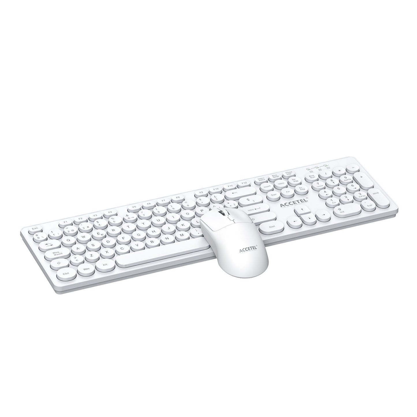 Combo de Teclado e Mouse Sem Fio - Branco (Espanhol)