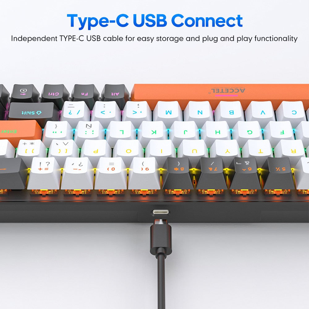 Teclado Mecânico - Branco (Espanhol)