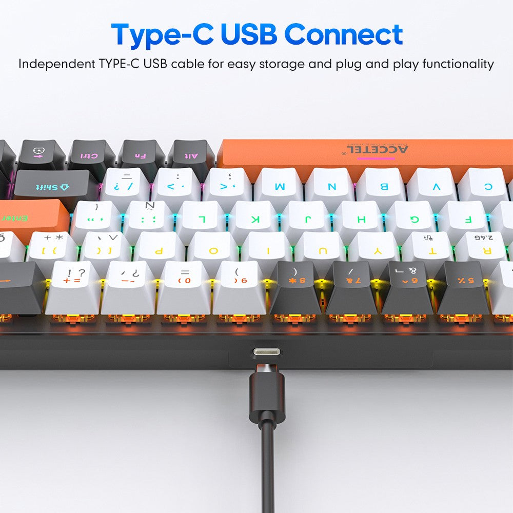 Teclado Mecânico Sem Fio - Branco (Espanhol)