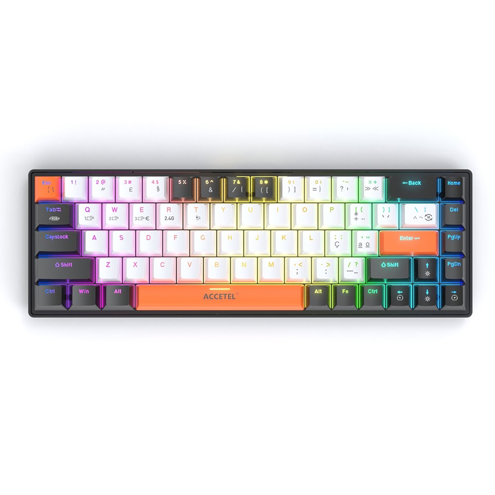 Teclado Mecânico Sem Fio - Branco (Português)