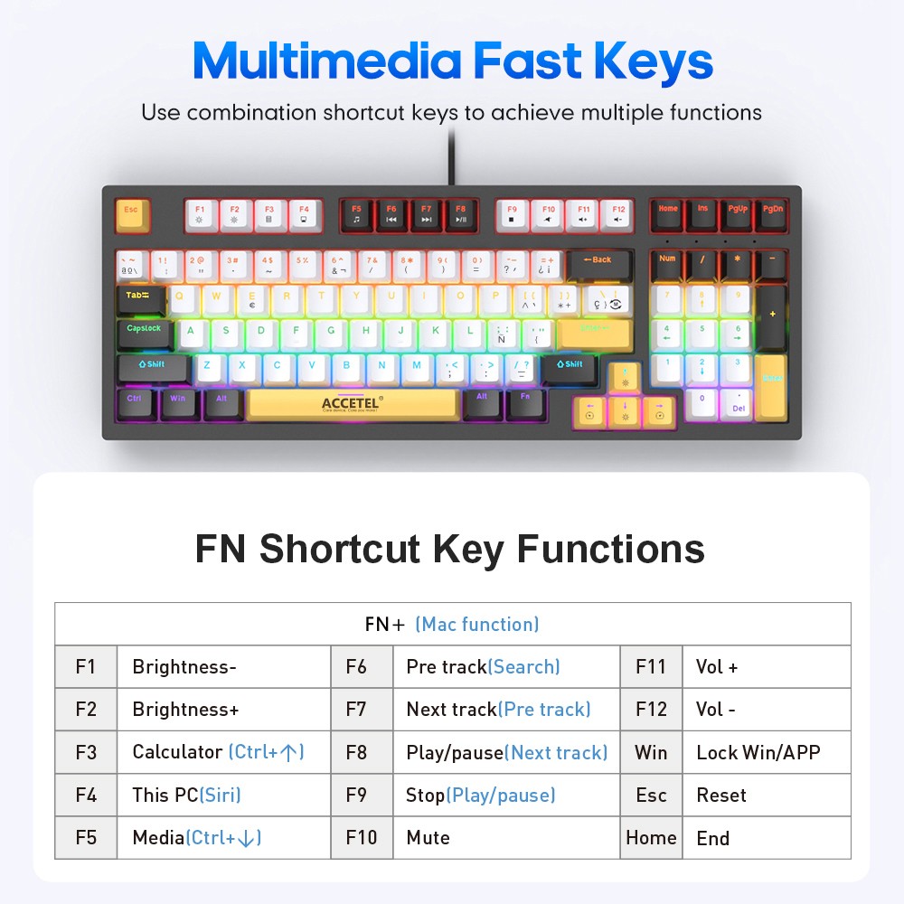 Teclado Mecânico com numérico - Preto (Espanhol)