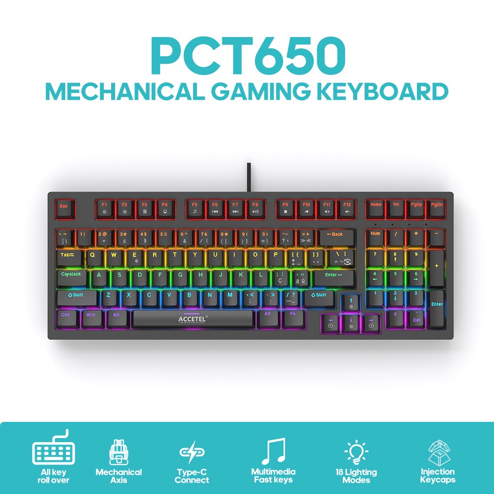 Teclado Mecânico com numérico - Preto (Português)