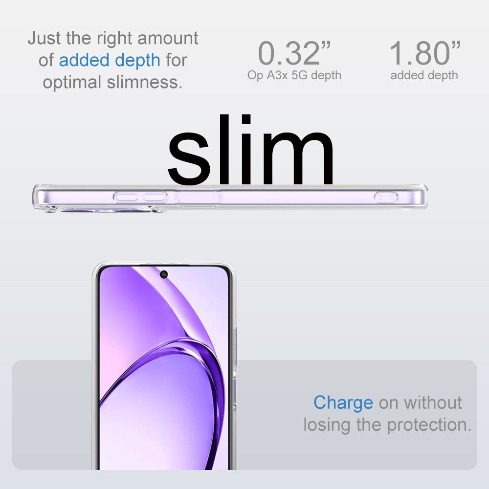 Silicone Transparente 2.0 TPU - Oppo A3X / A40 / A40m / A60 5G