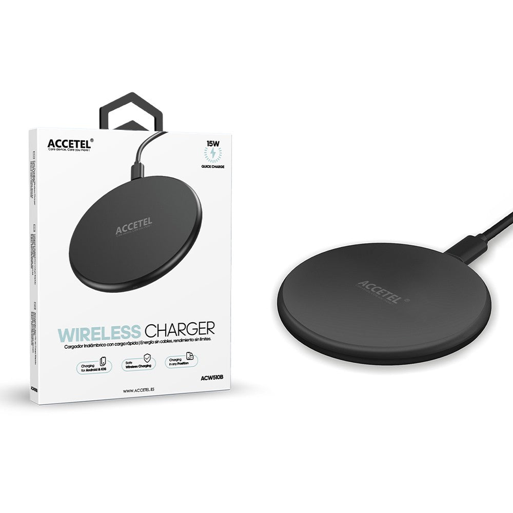 Carregador Sem Fio carga rápida 15W Preto