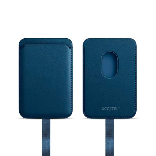 Porta-cartões compatível com MagSafe com correia antirroubo - Azul Escuro