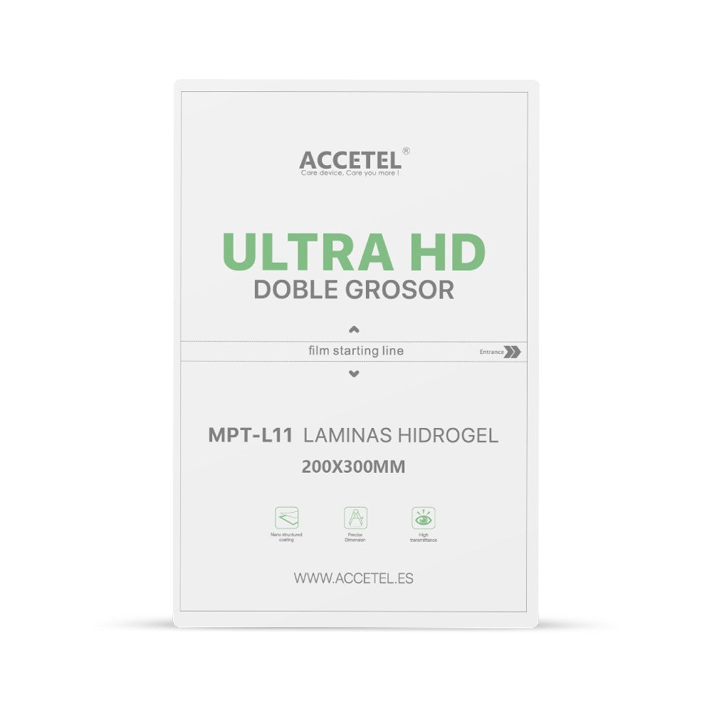 MPT-L11 Películas de Hidrogel para Tablet - Ultra HD Dupla Espessura 200x300mm Pacote com 25Pcs - Default Title