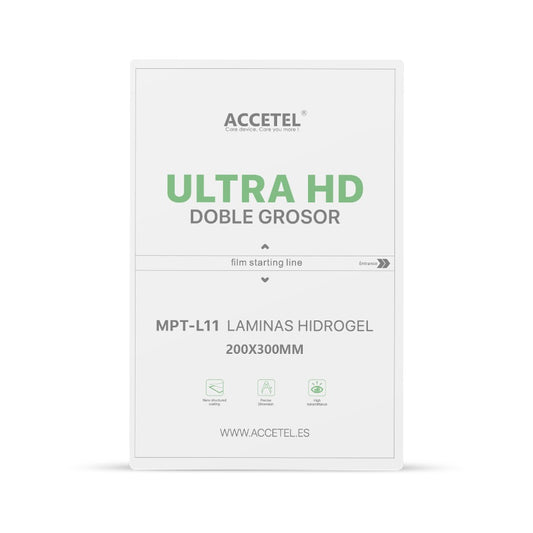 MPT-L11 Películas de Hidrogel para Tablet - Ultra HD Dupla Espessura 200x300mm Pacote com 25Pcs - Default Title