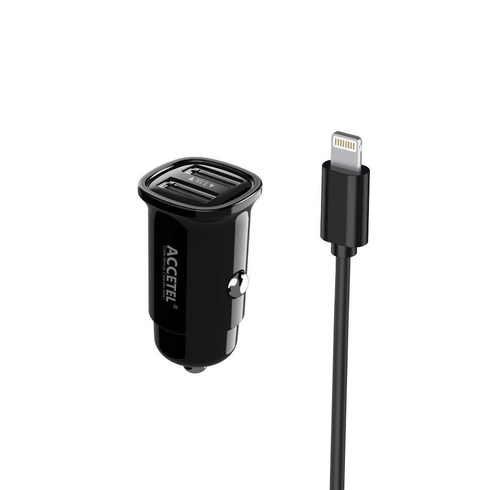 Carregador de Carro Duplo USB 3.1A - Cabo Lightning - Default Title